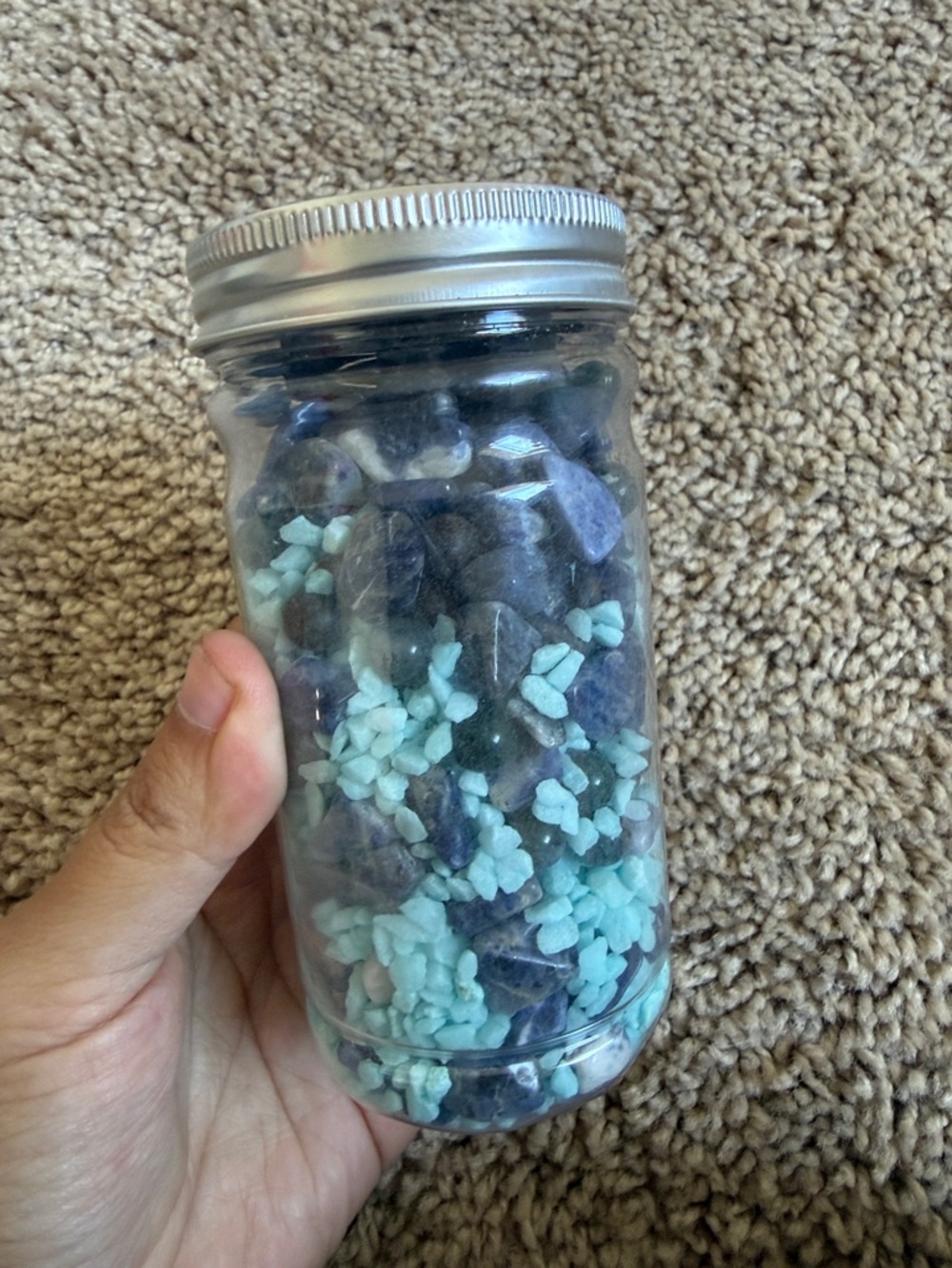 Mixed Blue Stones and Aqua Chips